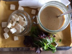 Mushroom, potato and rye soup with side salad and toasted bread
Soups are on winter menu at WellDone Burger in Padua