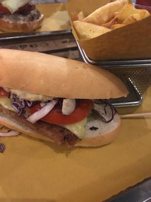 hot dog with beyond sausage at WellDone Burger in Padua