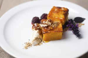 Polenta Dessert at Offbeet - New Forest in Southampton