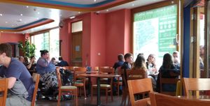 Seating at The Mosque Kitchen in Edinburgh
