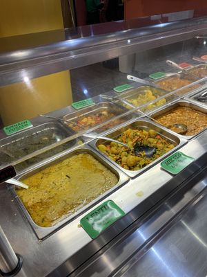 Loads of vegan options to choose from  at The Mosque Kitchen in Edinburgh