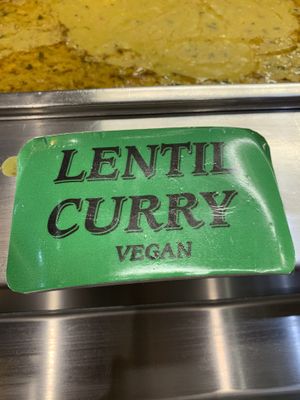 Clearly labelled vegan options  at The Mosque Kitchen in Edinburgh