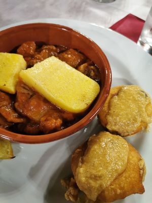 Mushrooms polenta #Veganuary at Trattoria da Zia Allari in Granarolo Dellemilia