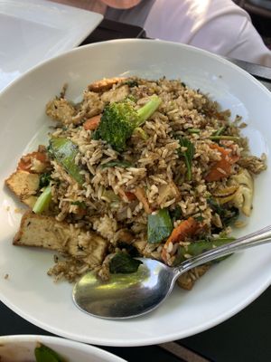 Tofu basil fried rice - really loved the flavors here!  at Naviya's Thai Brasserie in Minneapolis