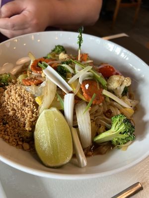 Vegan Pad Thai  at Naviya's Thai Brasserie in Minneapolis