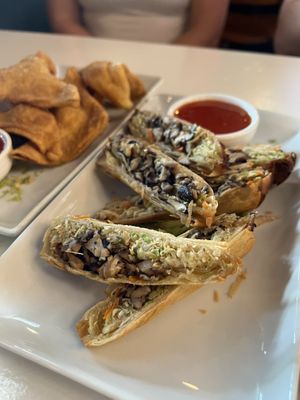 Vegan Crispy Veggie and Shitake Spring Roll  at Naviya's Thai Brasserie in Minneapolis