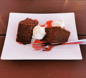 Brownie at La Vieille Usine in Perce
