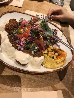 Hummus and Mexican bowl  at Honest Greens - Hortaleza in Madrid