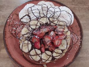 Vegan pancakes at Socola in Murcia