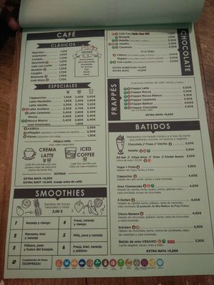 menu 3 at Socola in Murcia