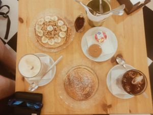 Vegan (no toppings) pancakes! at Socola in Murcia