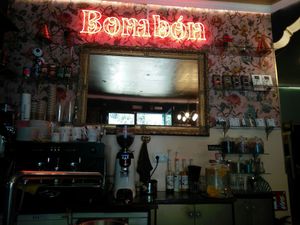 inside at Bombon in Madrid