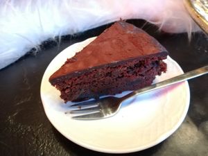 beet & chocolate cake at Bombon in Madrid