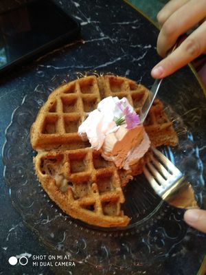 Waffle at Bombon in Madrid