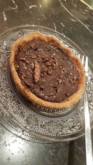 Chocolate tarte at Bombon in Madrid