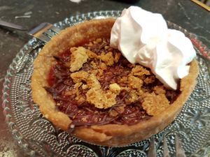Caramel and strawberry tart at Bombon in Madrid