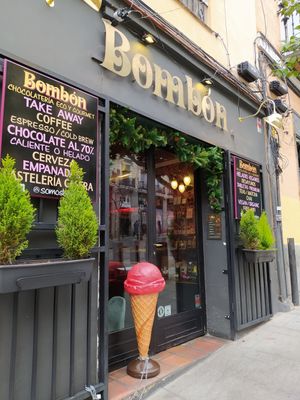 Outside at Bombon in Madrid
