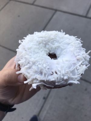 Vegan coconut maple donut  at Maverick's Donut Company - Byward Market in Ottawa