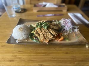 Duck in peanut sauce  at Mom's Creation - Friedrichshain in Berlin