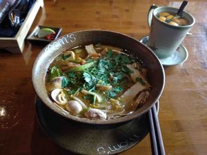 Pho and tea at Mom's Creation at Mom's Creation - Friedrichshain in Berlin