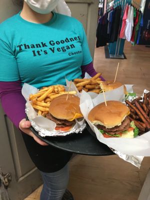 Burgers! at Thank Goodness It's Vegan in Goshen