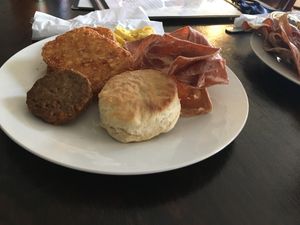 Mamma jamma breakfast plate weekends only at Thank Goodness It's Vegan in Goshen