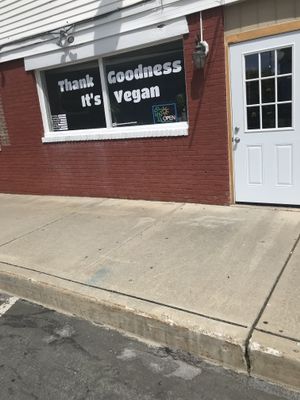 Store Front in Chester😍👌🏾 at Thank Goodness It's Vegan in Goshen
