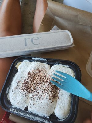 Tiramisu was okay. It tasted like and average vanilla cake. at Thank Goodness It's Vegan in Goshen