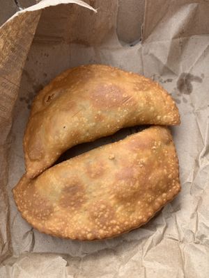 Beefy empanadas  at Thank Goodness It's Vegan in Goshen