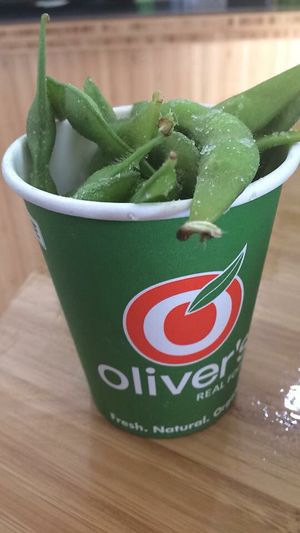 Edamame at Oliver's Real Food in Euroa