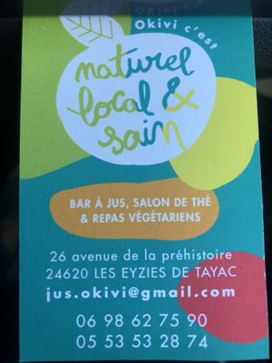 Card back at Okivi in Les Eyzies-de-tayac-sireuil