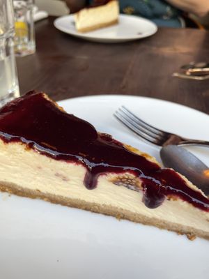 Cheesecake tasted pretty great !  at M'arrecreo Pizzeria in Lisbon