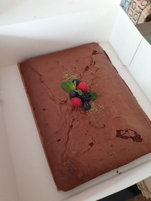 vegan chocolat brownies at Makery in Braunschweig
