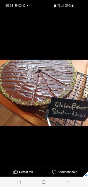 vegan and glutenfree chocolat cake with nuts at Makery in Braunschweig