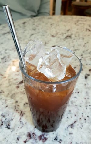 Iced Americano at Veganique in Seoul