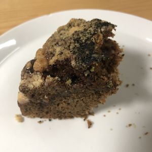 Earl Grey Tea Crumble Cake (half eaten)   at Veganique in Seoul