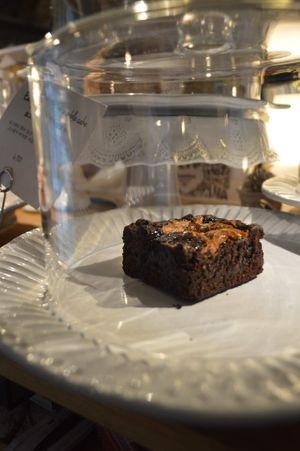 Peanut butter brownie  at Veganique in Seoul