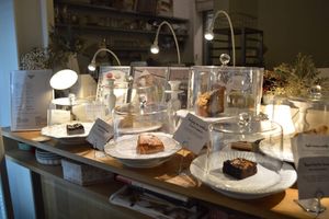 Cake range at Veganique in Seoul