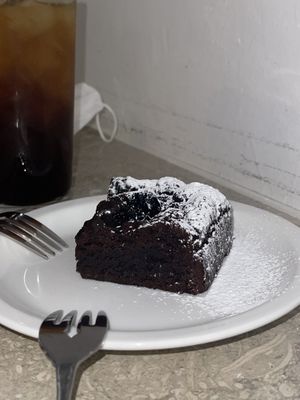 Plum brownie - my all time favourite   at Veganique in Seoul