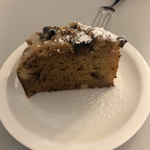 Apple crumble cake at Veganique in Seoul