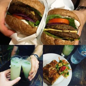 ;)  at Buddha Burgers - Yehuda HaLevy in Tel Aviv