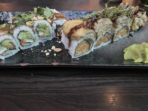 (Left to right) Thai hippie & shiitake to me  at Blue Sushi Sake Grill - Uptown in Dallas