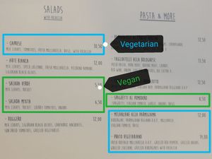 Salads and pasta at Arte Bianca in Aljezur