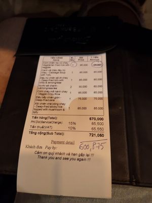 The bill at Rice Field  in Ho Chi Minh City