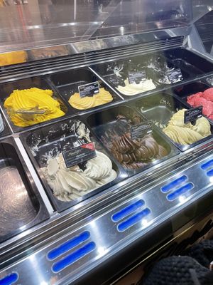 Mango and Strawberry sorbet are vegan at Marshall's Gelato in Sarajevo