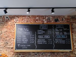 Menu at Frituur Tartaar in Ghent