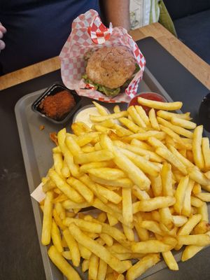 Medium fries, tooooo big for 2 people at Frituur Tartaar in Ghent