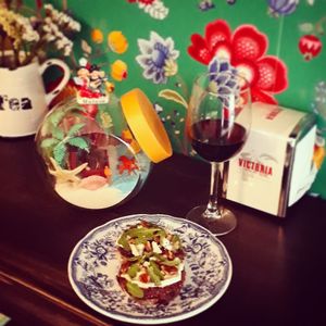 Tosta de mermelada de brevas con queso de cabra at Fonzo in Malaga