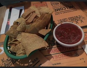 Chips and salsa  at 5 Burro Cafe in Forest Hills
