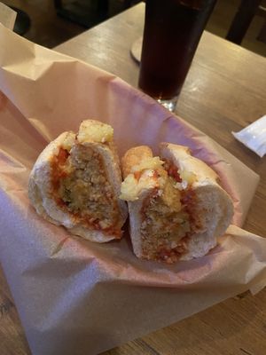 Meat ball hero  at Harry's Sandwich Company in Tokyo